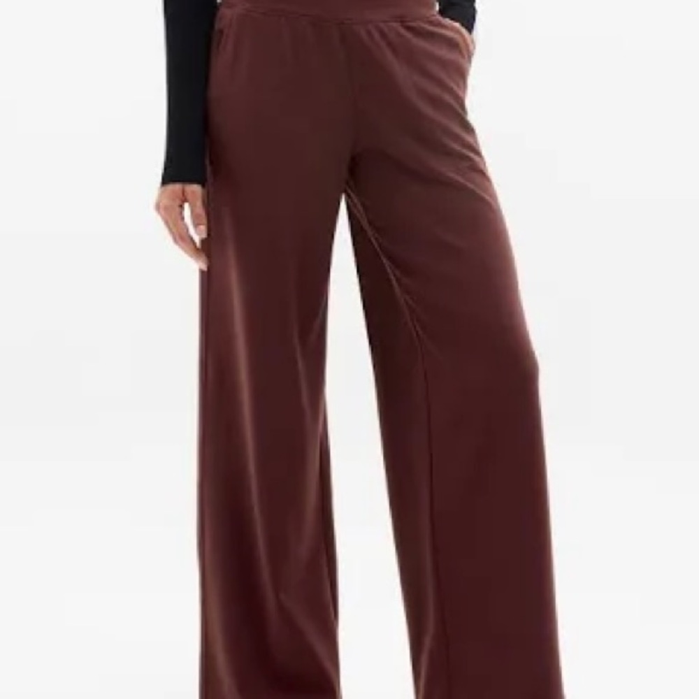 NWT Athleta Endeavor Trouser Satin Trimmed XL Berry